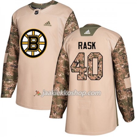 Miehille NHL Boston Bruins Pelipaita Tuukka Rask 40 Adidas 2017-2018 Camo Veterans Day Practice Authentic
